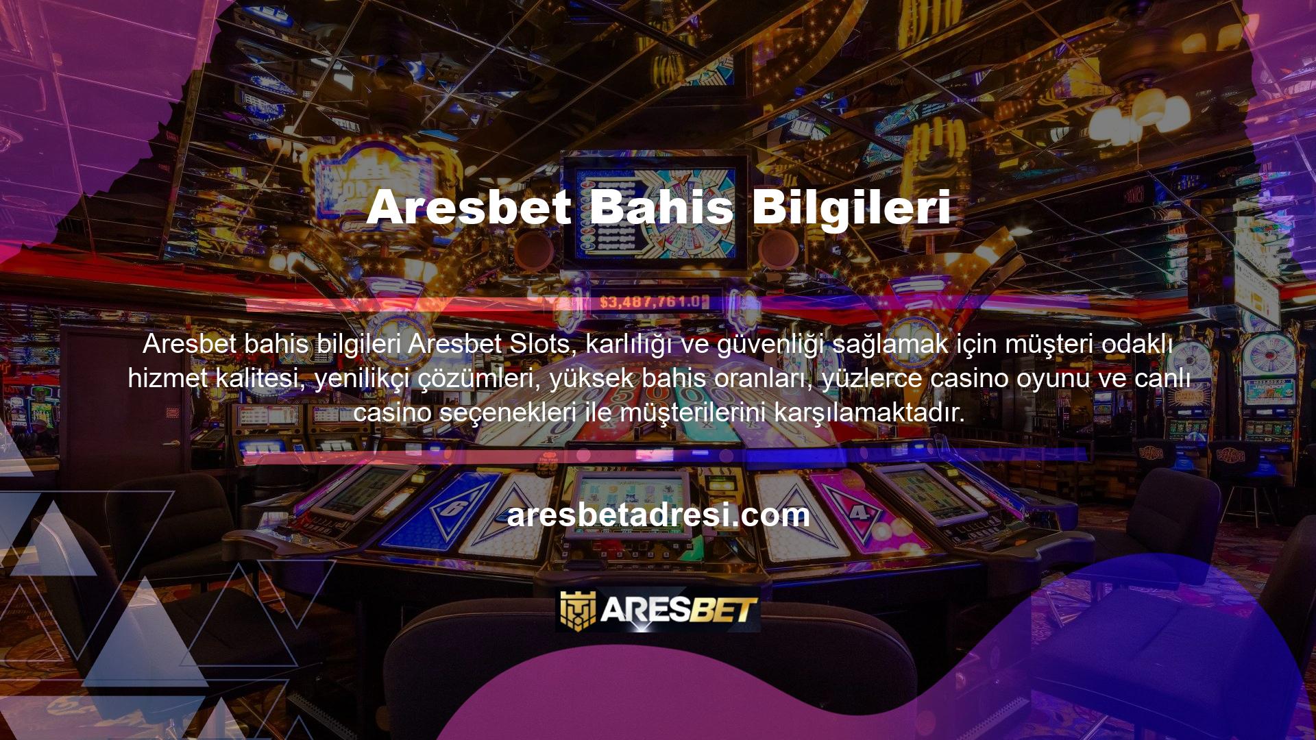 Sektörün önde gelen ajanslarından biri olan Aresbet ile çalışmak istiyorsanız, lütfen güncel giriş adresi için web sitemizi ziyaret edin