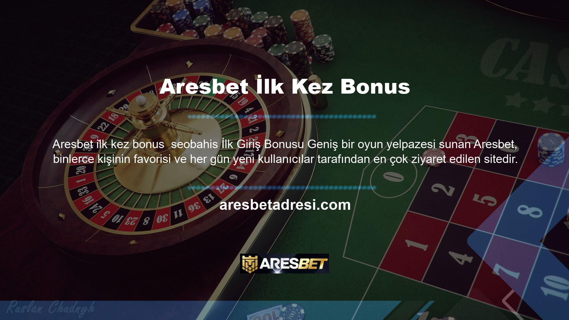 Casino oyunları ve casino denilince akla ilk gelen, kullanıcılarına çok çeşitli aktiviteler ve bonuslar sunan Aresbet oluyor